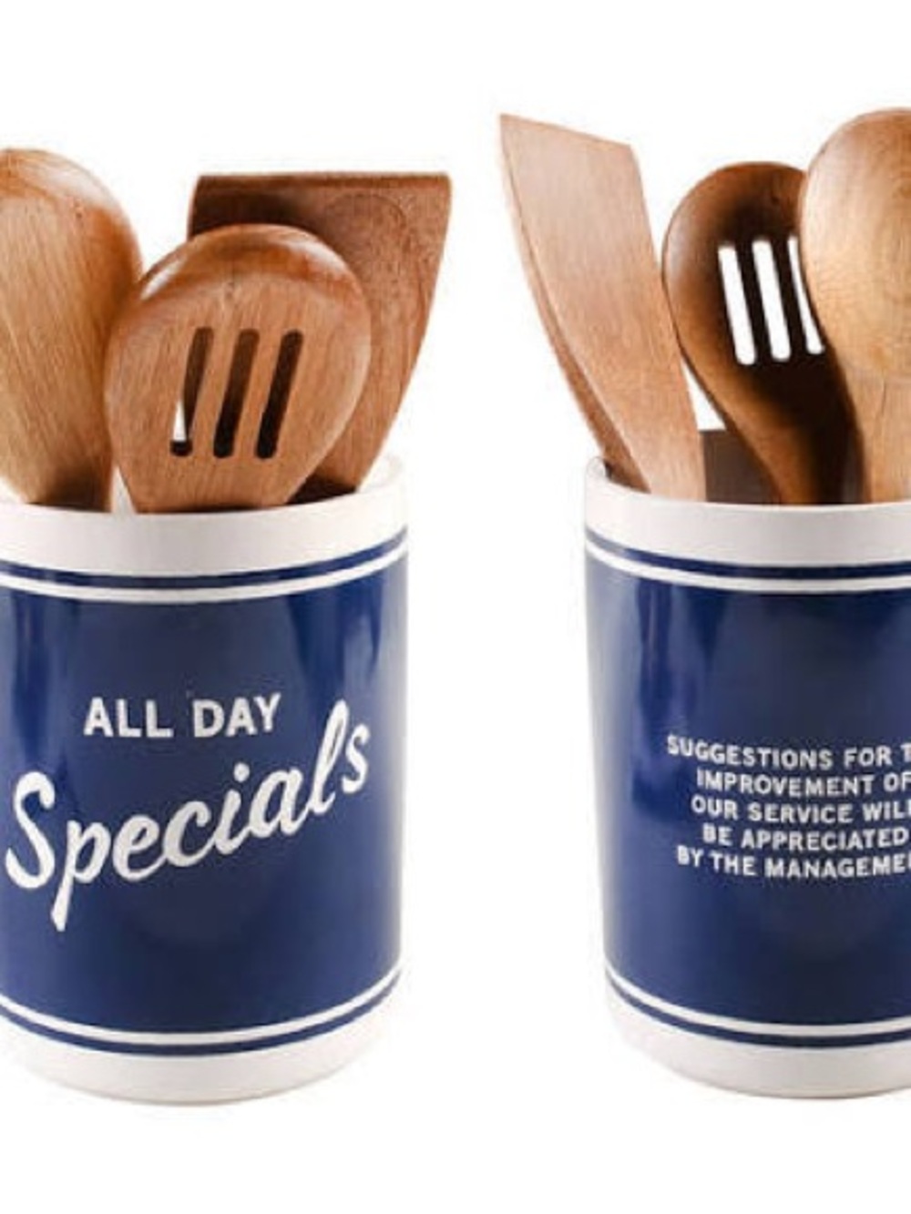 ♠️ Lenox Kate Spade “All Day Specials” ceramic utensil holder set